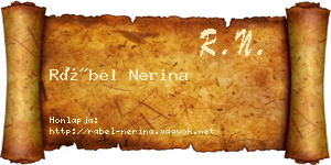 Rábel Nerina névjegykártya
